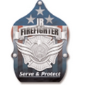 Silver Jr Firefighter Serve & Protect Plastic Fire Helmet